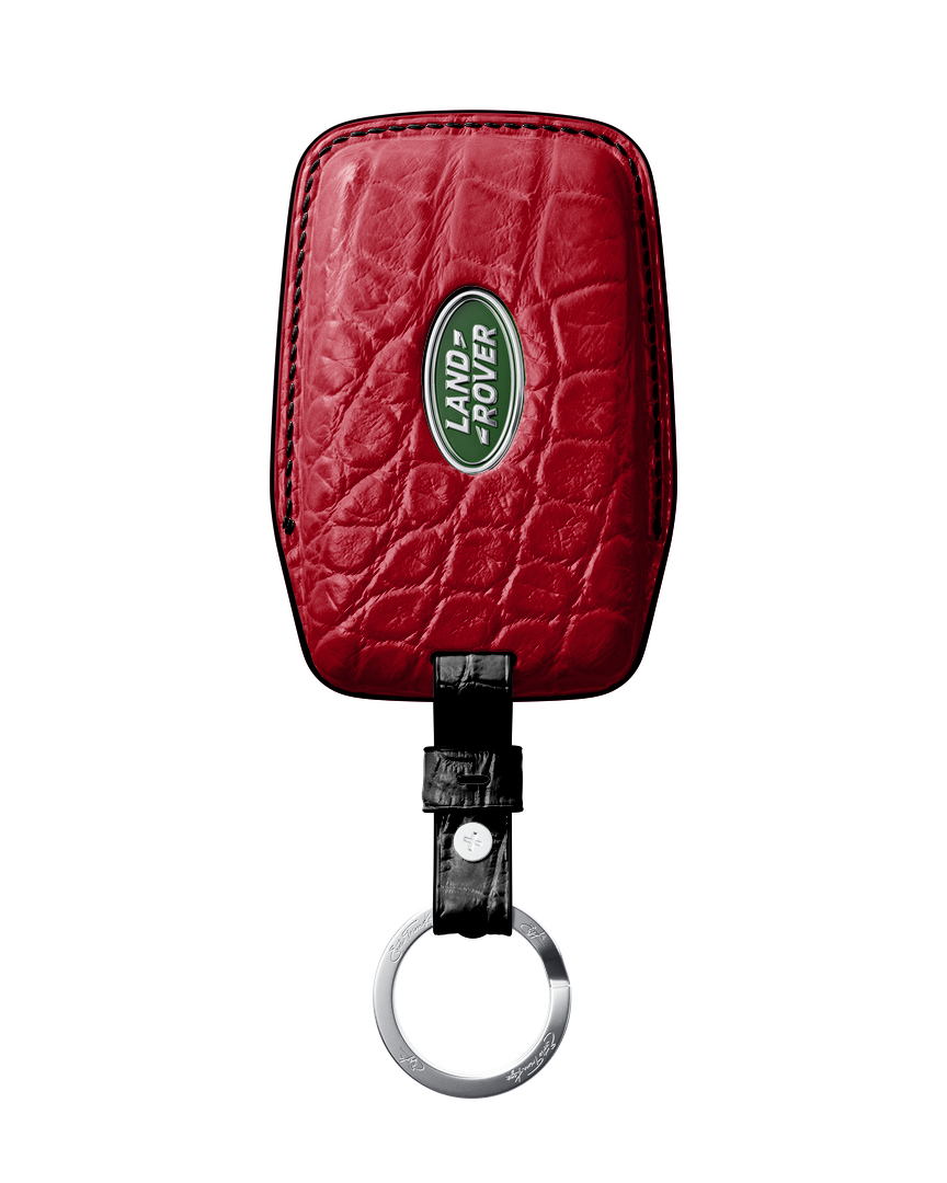 RED CROCODILE KEY COVER FOR LAND ROVER - CUSTOMIZE YOURS