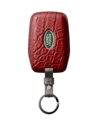 MATTE RED CROCODILE KEY COVER FOR LAND ROVER - CUSTOMIZE YOURS