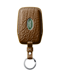 BROWN CROCODILE KEY COVER FOR LAND ROVER - CUSTOMIZE YOURS