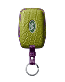 LIME GREEN CROCODILE KEY COVER FOR LAND ROVER - CUSTOMIZE YOURS