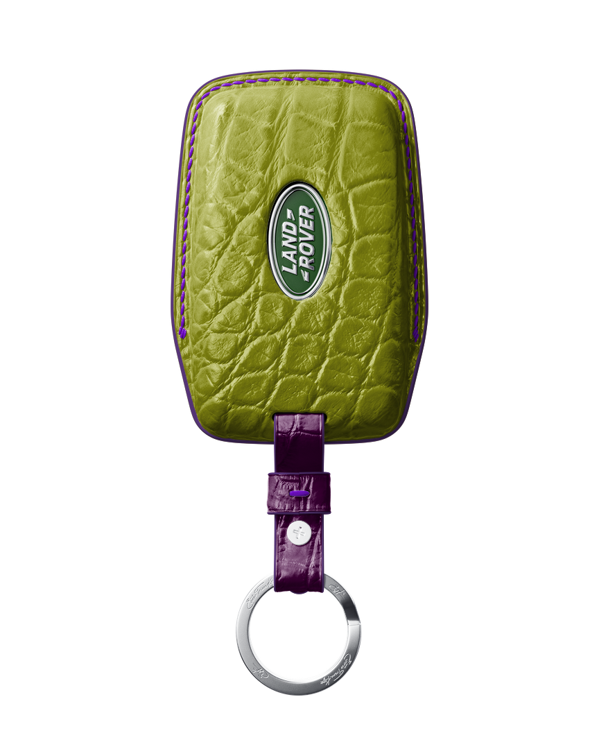 LIME GREEN CROCODILE KEY COVER FOR LAND ROVER - CUSTOMIZE YOURS