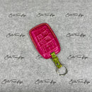 IN STOCK: HOT PINK CROCODILE WITH LIME GREEN DETAILS KEY COVER FOR LAND ROVER