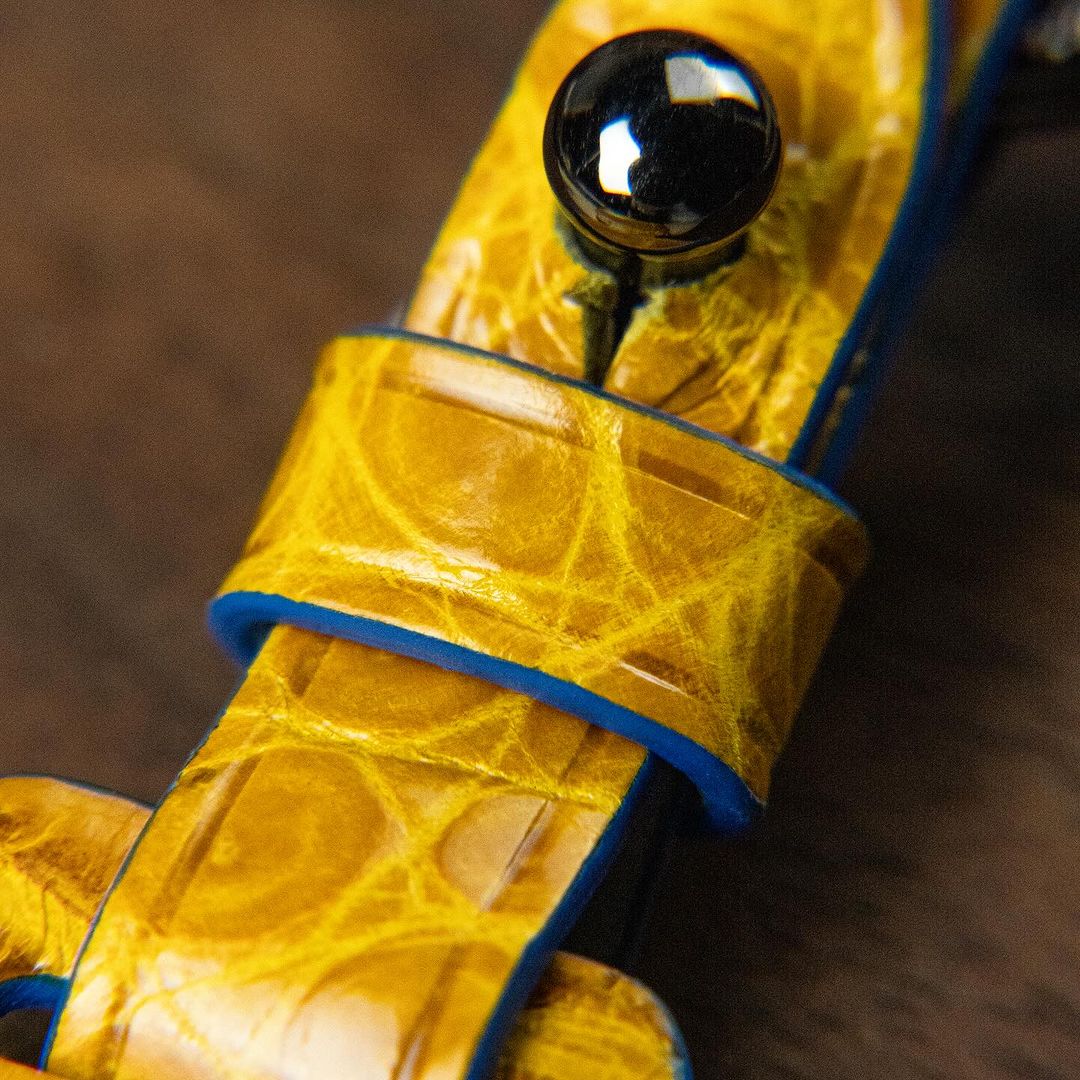 BESPOKE ETK YELLOW CROCODILE KEY COVER FOR MCLAREN