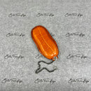 IN STOCK: GLOSSY ORANGE CROCODILE WITH BLACK DETAILS "KEYED IGNITION" KEY COVER FOR PORSCHE