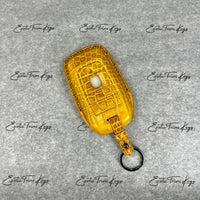IN STOCK: GLOSSY YELLOW CROCODILE WITH BLACK DETAILS KEY COVER FOR ROLLS ROYCE