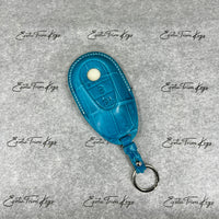 IN STOCK: AQUA BLUE CROCODILE WITH WHITE DETAILS KEY COVER FOR MERCEDES