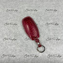 IN STOCK: WINE RED CROCODILE WITH PEARL DETAILS KEY COVER FOR AUDI
