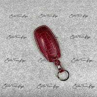 IN STOCK: WINE RED CROCODILE WITH PEARL DETAILS KEY COVER FOR AUDI