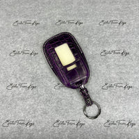 IN STOCK: GLOSSY PURPLE CROCODILE WITH WHITE DETAILS KEY COVER FOR ROLLS ROYCE
