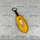 IN STOCK: GLOSSY YELLOW CROCODILE WITH BLACK DETAILS KEY COVER FOR LAMBORGHINI