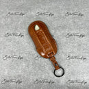 IN STOCK: CARAMEL CROCODILE WITH BLACK DETAILS KEY COVER FOR PORSCHE