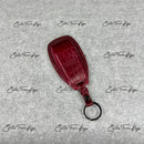 IN STOCK: WINE RED CROCODILE WITH GREY DETAILS KEY COVER FOR MERCEDES