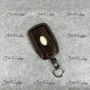 IN STOCK: DARK BROWN CROCODILE WITH WHITE DETAILS KEY COVER FOR LAND ROVER