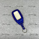 IN STOCK: ELECTRIC BLUE CROCODILE WITH RED DETAILS KEY COVER FOR MERCEDES