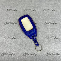 IN STOCK: ELECTRIC BLUE CROCODILE WITH RED DETAILS KEY COVER FOR MERCEDES
