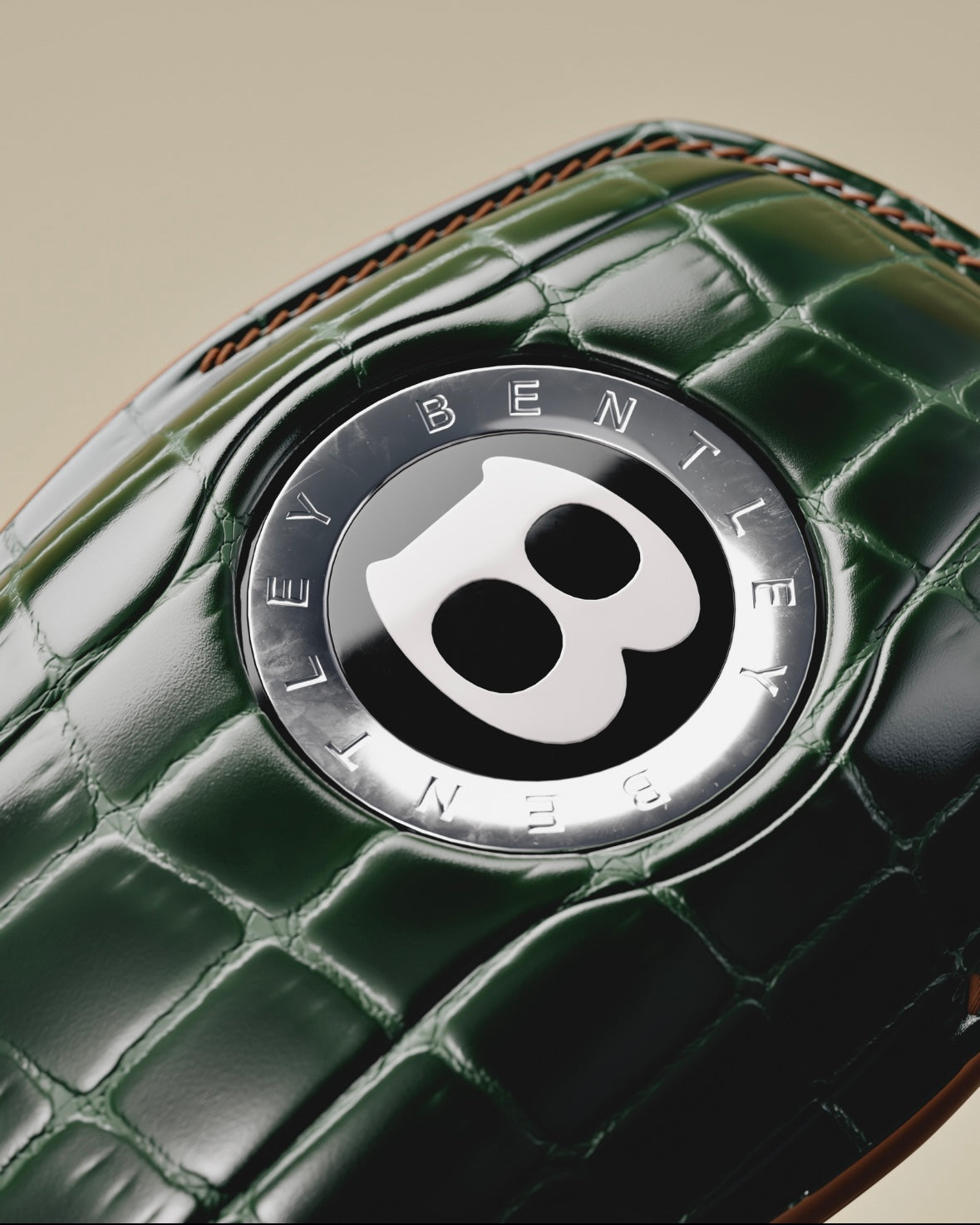 ETK BESPOKE GENUINE DARK GREEN CROCODILE KEY COVER FOR BENTLEY — BRITISH RACING GREEN SPECIFICATION