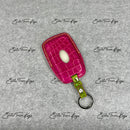 IN STOCK: HOT PINK CROCODILE WITH LIME GREEN DETAILS KEY COVER FOR LAND ROVER