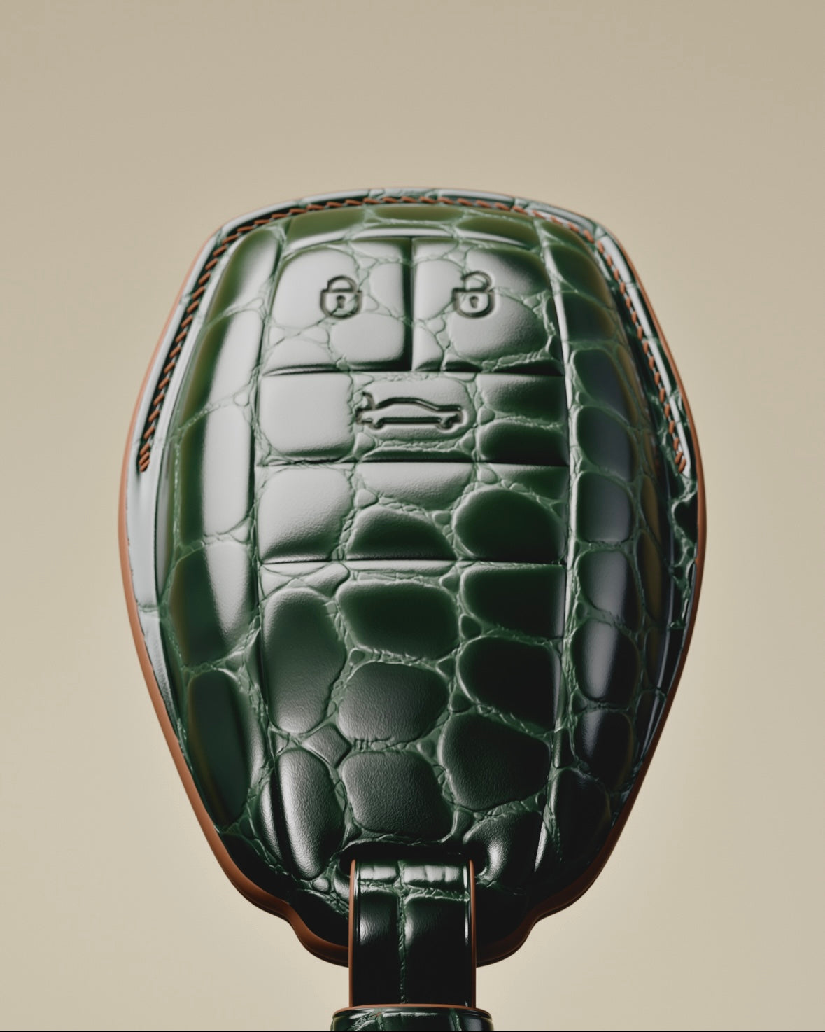 ETK BESPOKE GENUINE DARK GREEN CROCODILE KEY COVER FOR BENTLEY — BRITISH RACING GREEN SPECIFICATION