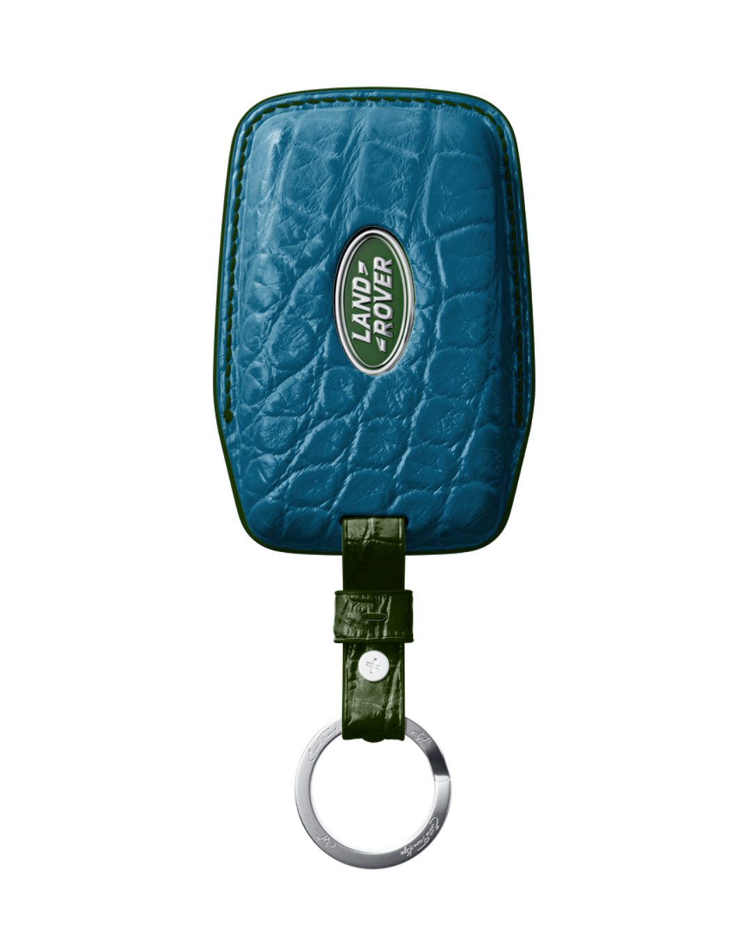 ETK BESPOKE GENUINE CROCODILE KEY COVER FOR LAND ROVER — CLASSIC HERITAGE GREEN SPECIFICATION