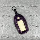 IN STOCK: GLOSSY PURPLE CROCODILE WITH WHITE DETAILS KEY COVER FOR BMW