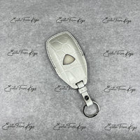 IN STOCK: PEARL WHITE CROCODILE WITH BLACK DETAILS KEY COVER FOR MAYBACH