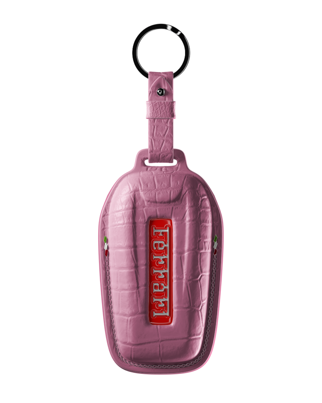 ETK BESPOKE GENUINE CROCODILE KEY COVER FOR FERRARI TYPE I — CLASSIC ITALIAN TRICOLORE SPECIFICATION