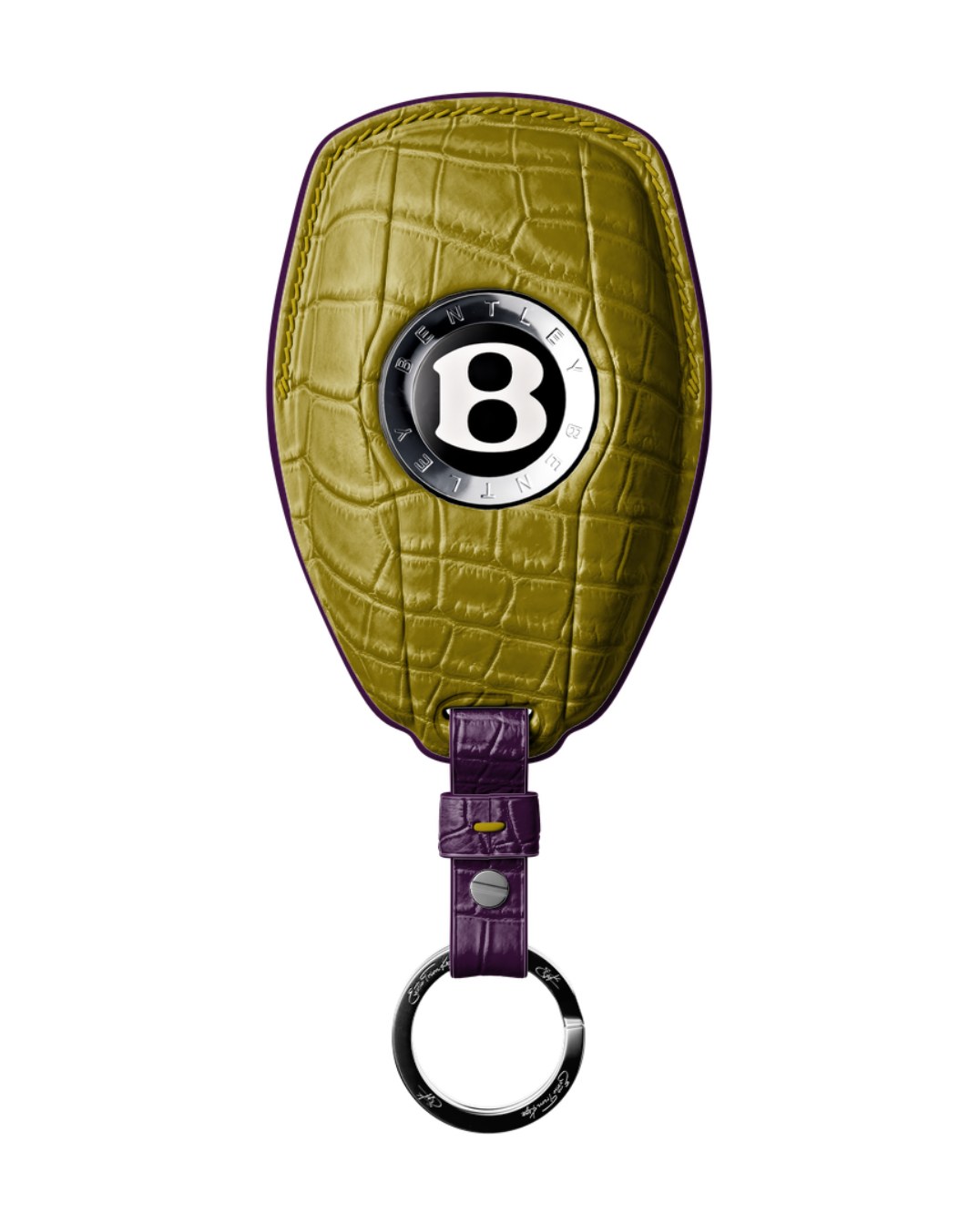 ETK BESPOKE GOLD CROCODILE KEY COVER FOR BENTLEY — PURPLE DETAILS