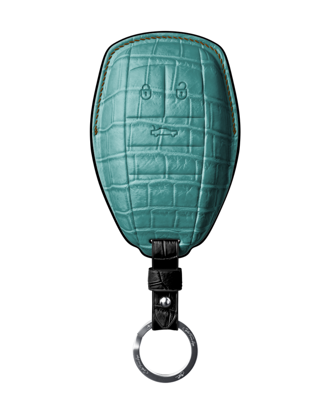 ETK BESPOKE TIFFANY CROCODILE KEY COVER FOR BENTLEY — BROWN & BLACK DETAILS
