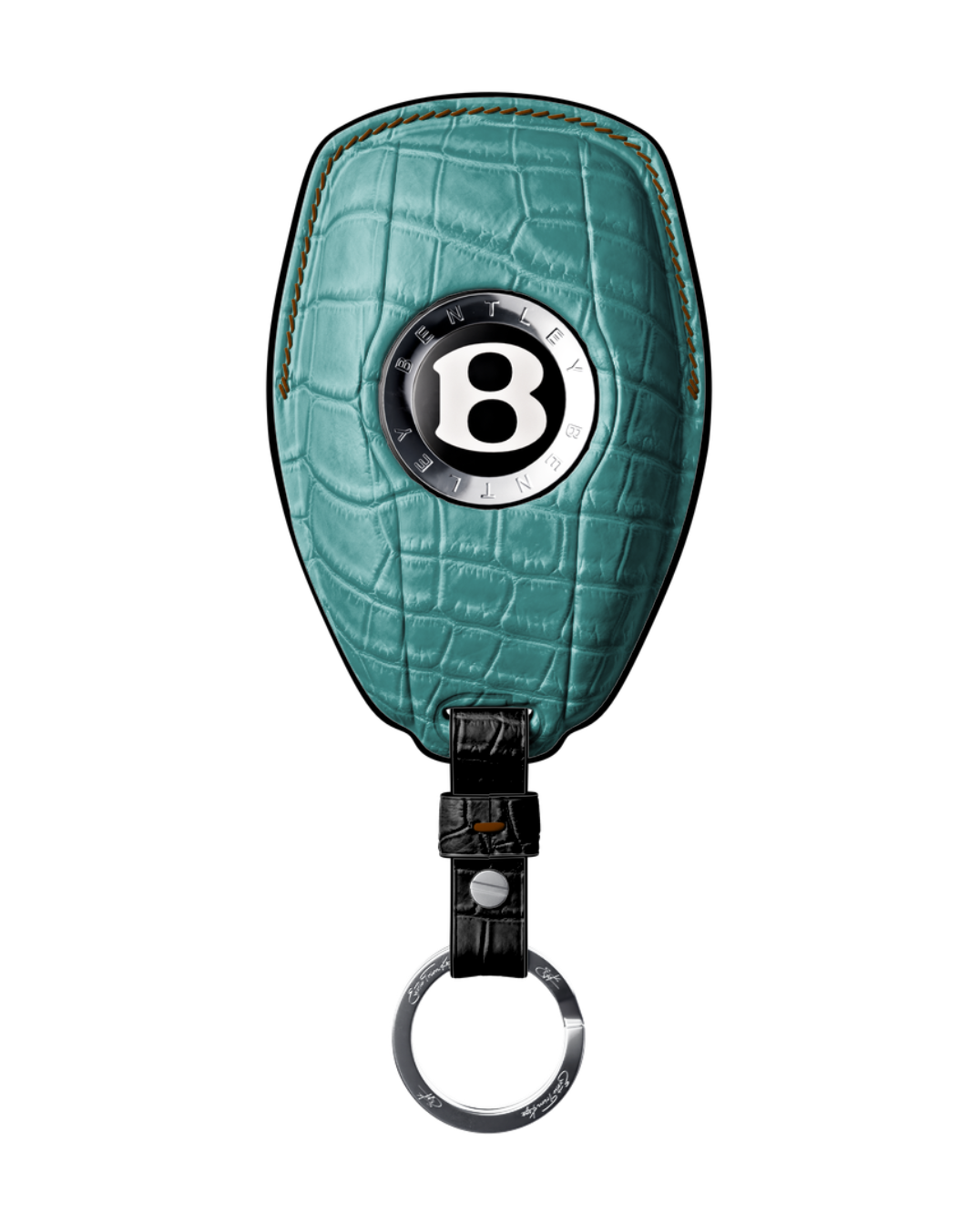 ETK BESPOKE TIFFANY CROCODILE KEY COVER FOR BENTLEY — BROWN & BLACK DETAILS