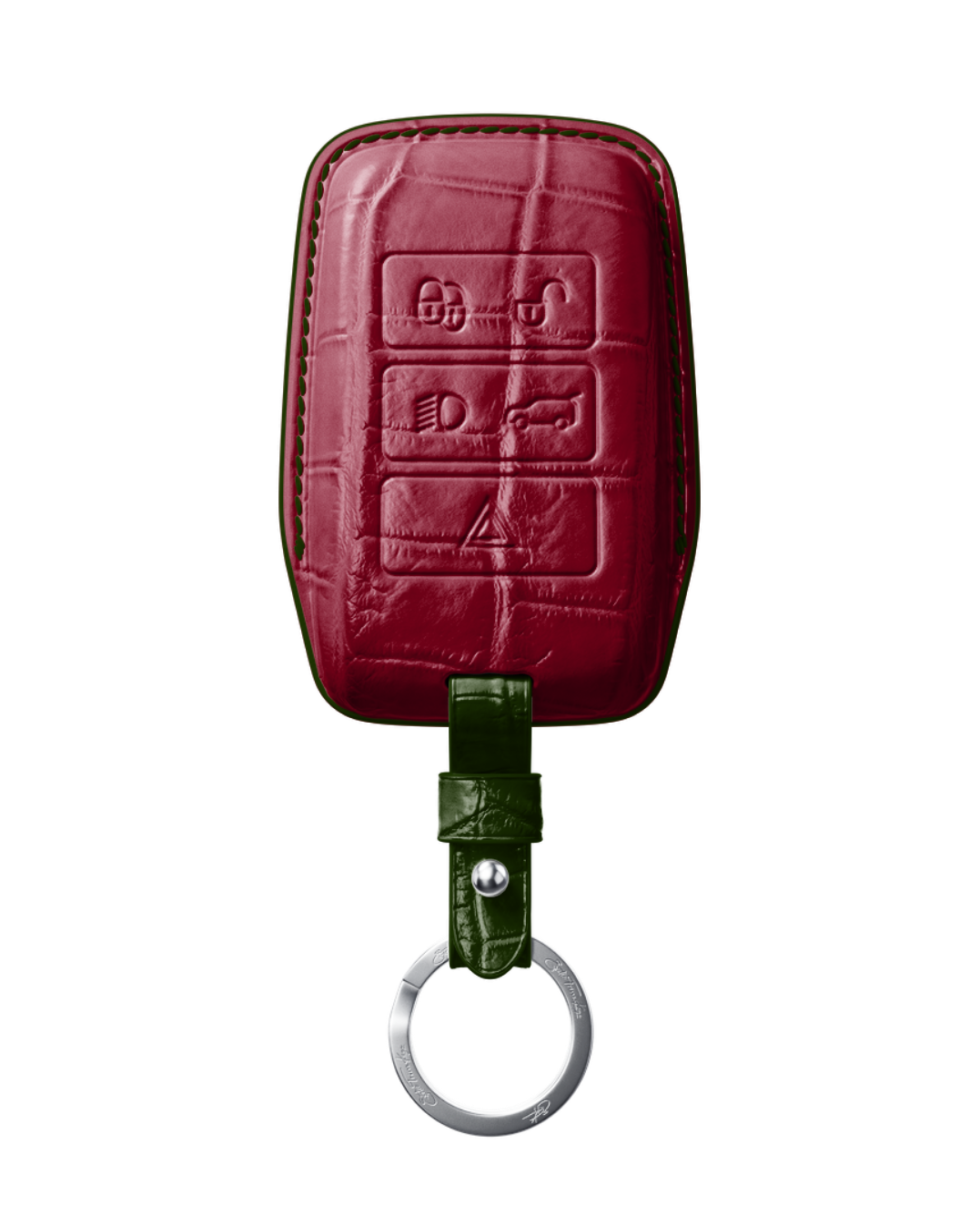 ETK BESPOKE GENUINE CROCODILE KEY COVER FOR LAND ROVER — CLASSIC HERITAGE GREEN SPECIFICATION
