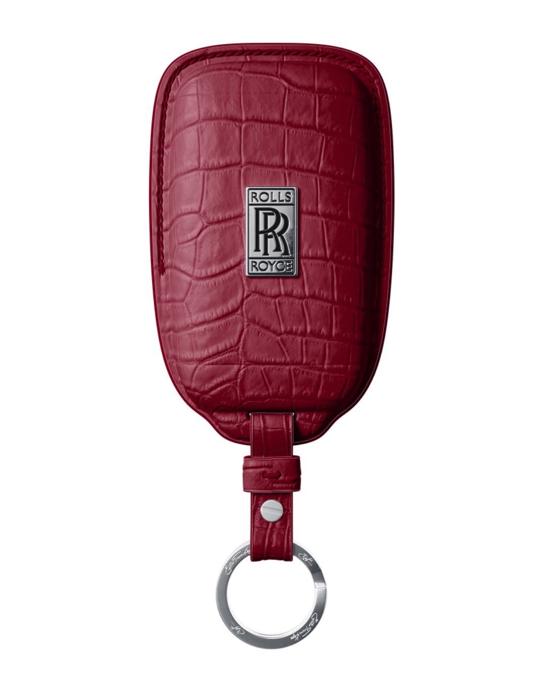 ETK BESPOKE GENUINE CROCODILE KEY COVER FOR ROLLS-ROYCE — CLASSIC SILVER BADGE SPECIFICATION