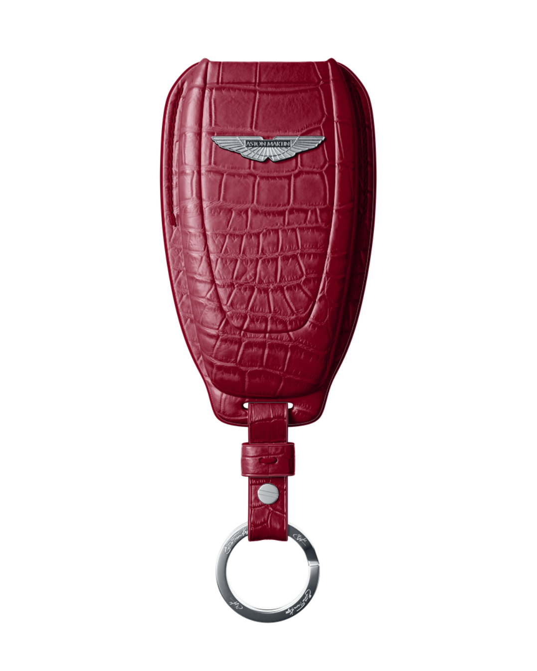 ETK BESPOKE GENUINE CROCODILE KEY COVER FOR ASTON MARTIN — CLASSIC SILVER BADGE SPECIFICATION