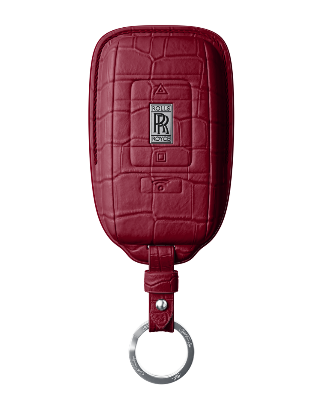 ETK BESPOKE GENUINE CROCODILE KEY COVER FOR ROLLS-ROYCE — CLASSIC SILVER BADGE SPECIFICATION
