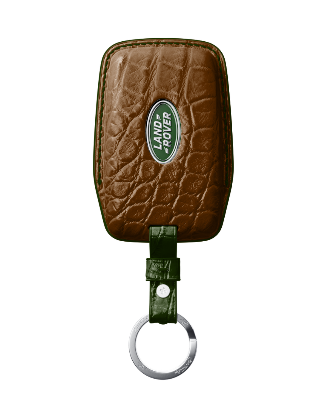 ETK BESPOKE GENUINE CROCODILE KEY COVER FOR LAND ROVER — CLASSIC HERITAGE GREEN SPECIFICATION