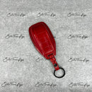 IN STOCK: GLOSSY RED CROCODILE WITH BLACK DETAILS KEY COVER FOR MERCEDES