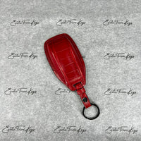 IN STOCK: GLOSSY RED CROCODILE WITH BLACK DETAILS KEY COVER FOR MERCEDES