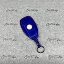IN STOCK: ELECTRIC BLUE CROCODILE WITH RED DETAILS KEY COVER FOR MERCEDES