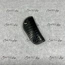 IN STOCK: GLOSSY BLACK CROCODILE WITH WHITE DETAILS "KEYED IGNITION" KEY COVER FOR MERCEDES