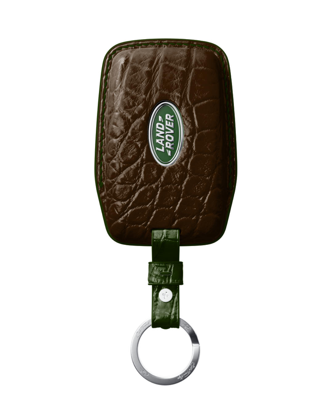 ETK BESPOKE GENUINE CROCODILE KEY COVER FOR LAND ROVER — CLASSIC HERITAGE GREEN SPECIFICATION