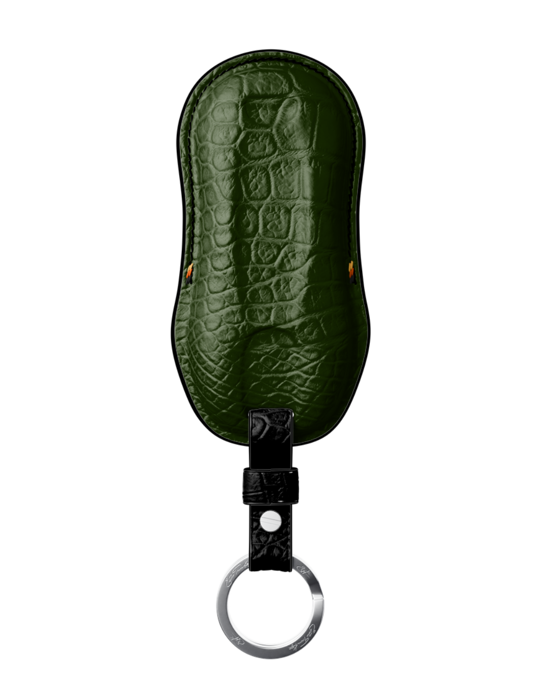 ETK BESPOKE GENUINE CROCODILE KEY COVER FOR PORSCHE — SCHWARZ TRICOLOR SPECIFICATION