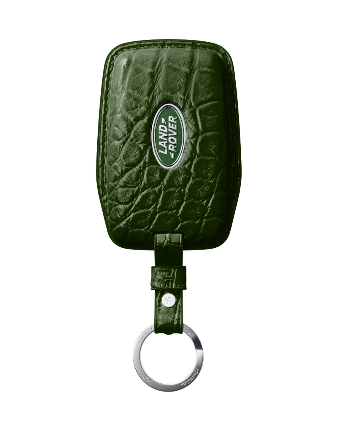 ETK BESPOKE GENUINE CROCODILE KEY COVER FOR LAND ROVER — CLASSIC HERITAGE GREEN SPECIFICATION