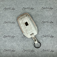 IN STOCK: NATURAL HIMALAYAN CROCODILE WITH ORANGE DETAILS KEY COVER FOR ROLLS ROYCE