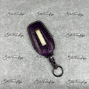 IN STOCK: GLOSSY PURPLE CROCODILE WITH WHITE DETAILS KEY COVER FOR FERRARI