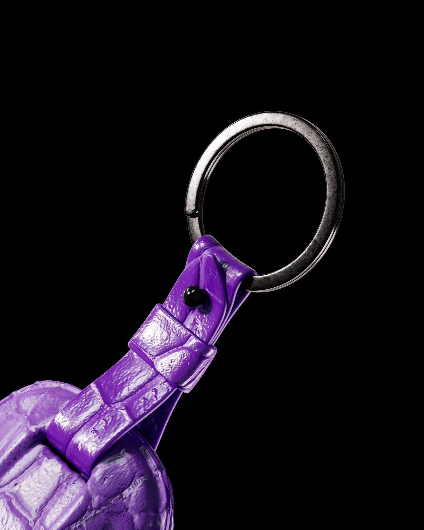 ETK BESPOKE GENUINE PURPLE CROCODILE KEY COVER FOR PORSCHE — VIOLETT GERMAN TRICOLOR SPECIFICATION