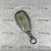 IN STOCK: GLOSSY GREY CROCODILE WITH BLACK DETAILS KEY COVER FOR ASTON MARTIN
