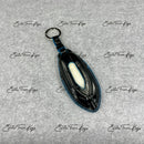 IN STOCK: GLOSSY BLACK CROCODILE WITH BLUE DETAILS KEY COVER FOR LAMBORGHINI