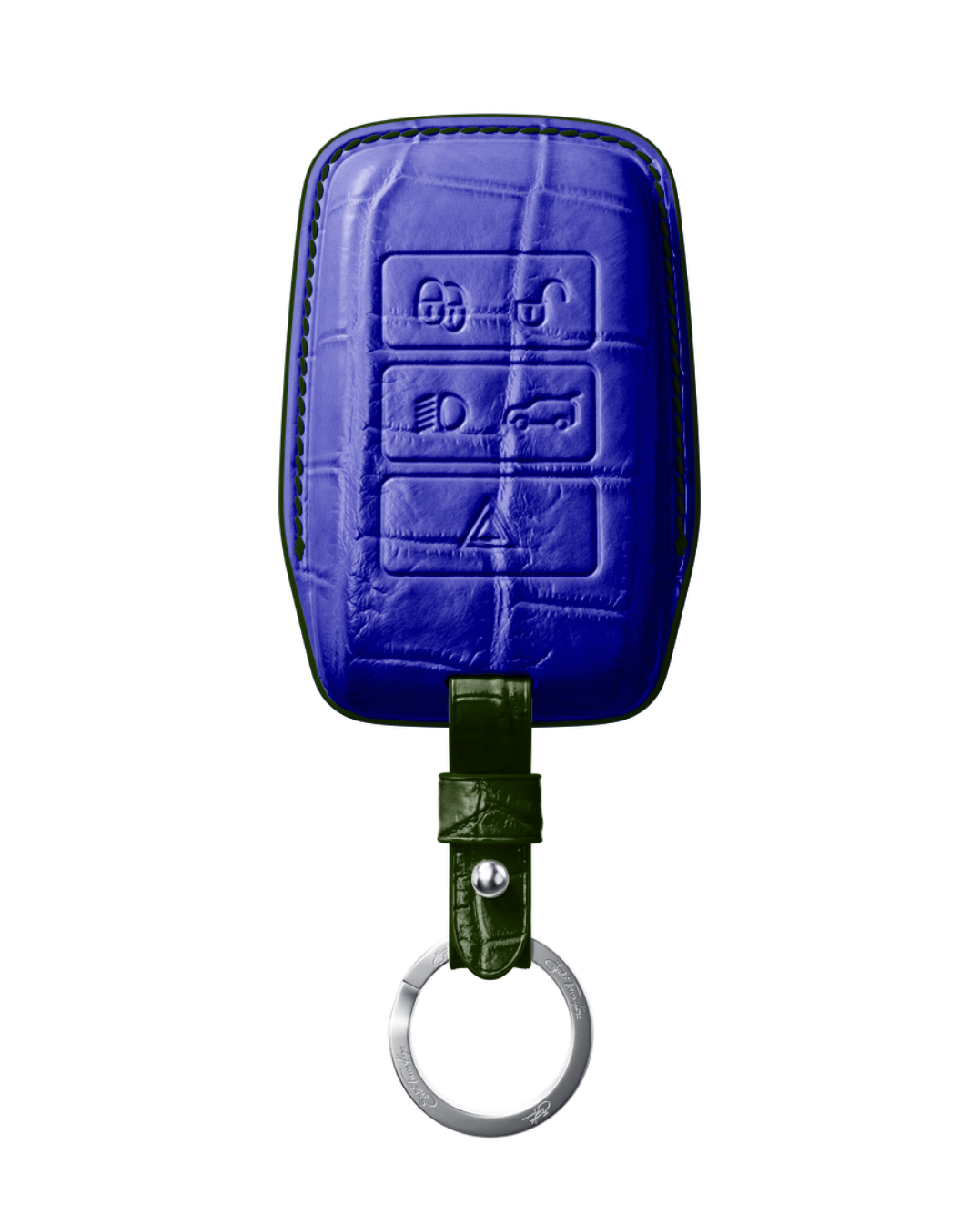 ETK BESPOKE GENUINE CROCODILE KEY COVER FOR LAND ROVER — CLASSIC HERITAGE GREEN SPECIFICATION