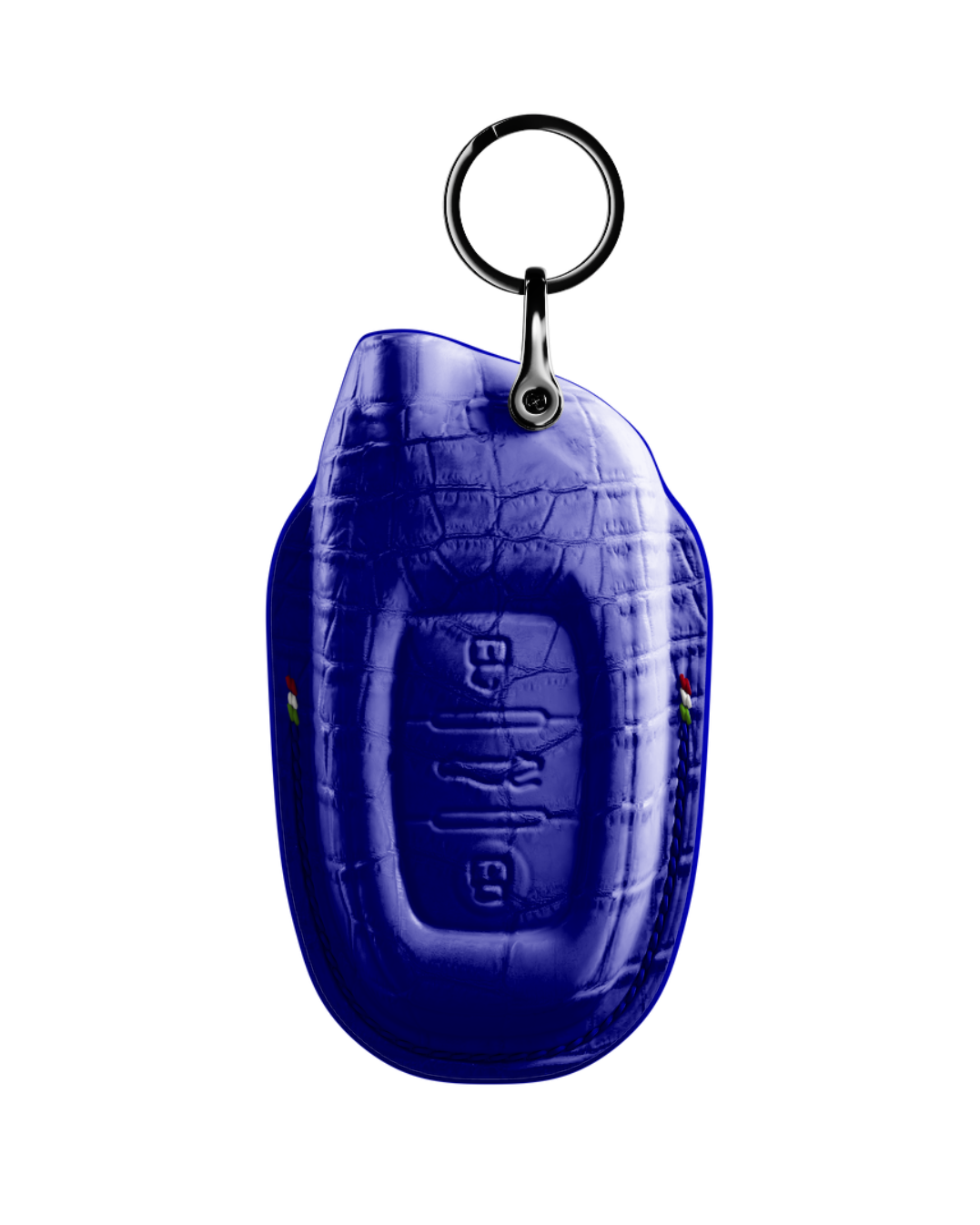 ETK BESPOKE GENUINE CROCODILE KEY COVER FOR LAMBORGHINI TYPE I — CLASSIC ITALIAN TRICOLORE SPECIFICATION