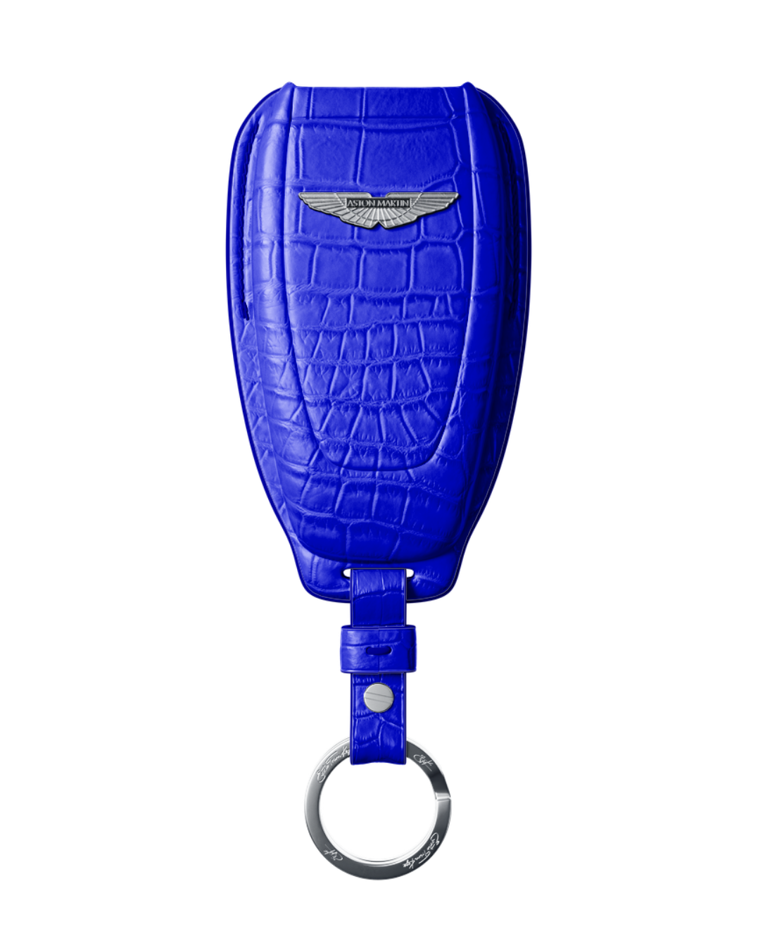 ETK BESPOKE GENUINE CROCODILE KEY COVER FOR ASTON MARTIN — CLASSIC SILVER BADGE SPECIFICATION