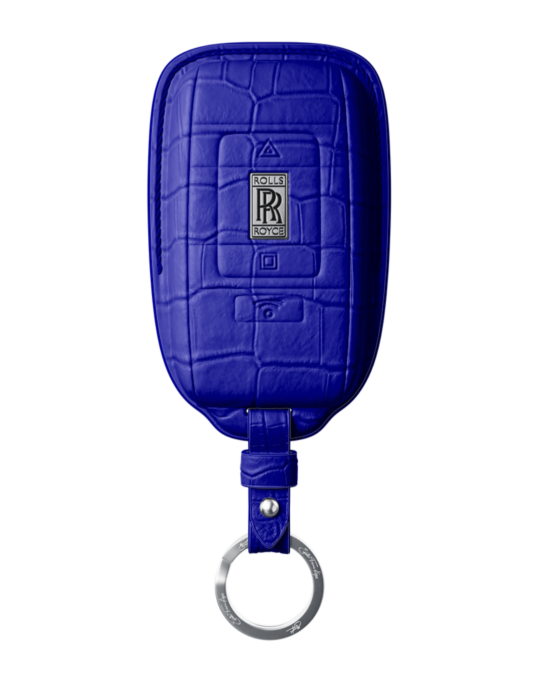 ETK BESPOKE GENUINE CROCODILE KEY COVER FOR ROLLS-ROYCE — CLASSIC SILVER BADGE SPECIFICATION